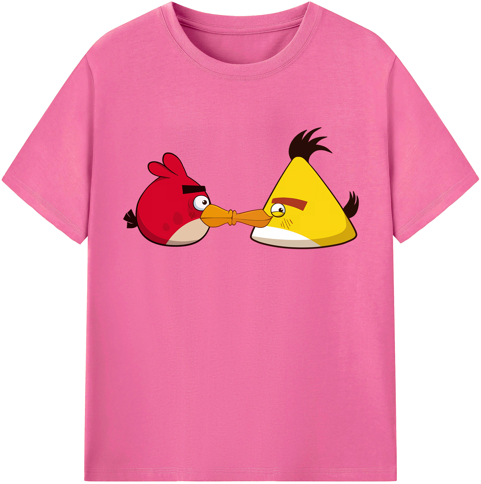 （画像用） Angry Birds アングリーバード レディースカジュアルプリントTシャツ（綿100％）